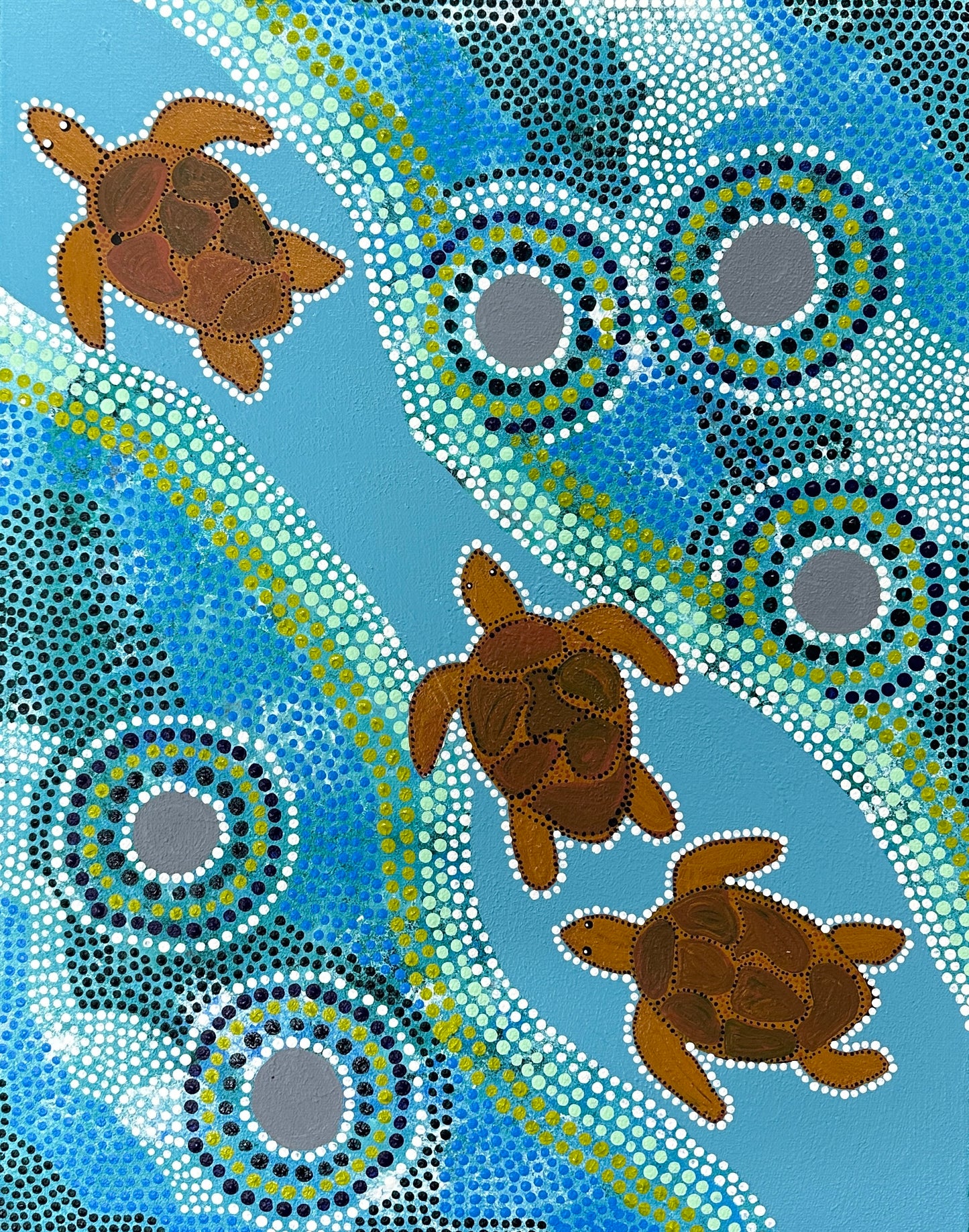 24-155 Turtles Swimming by Sandra Henry