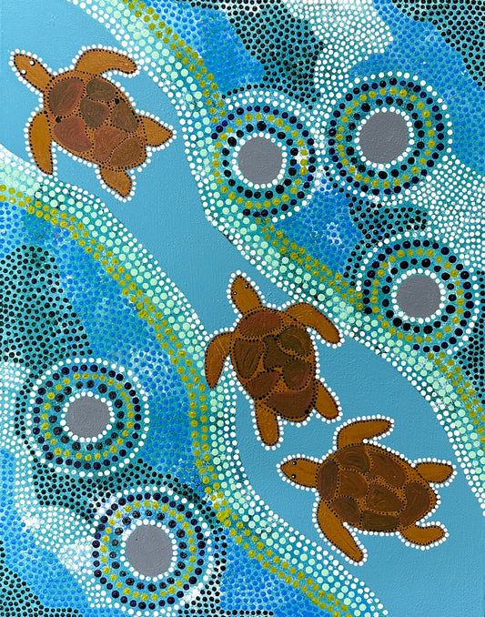 24-155 Turtles Swimming By Sandra Henry